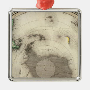 Adorno Metálico La Antártida, hemisferio meridional