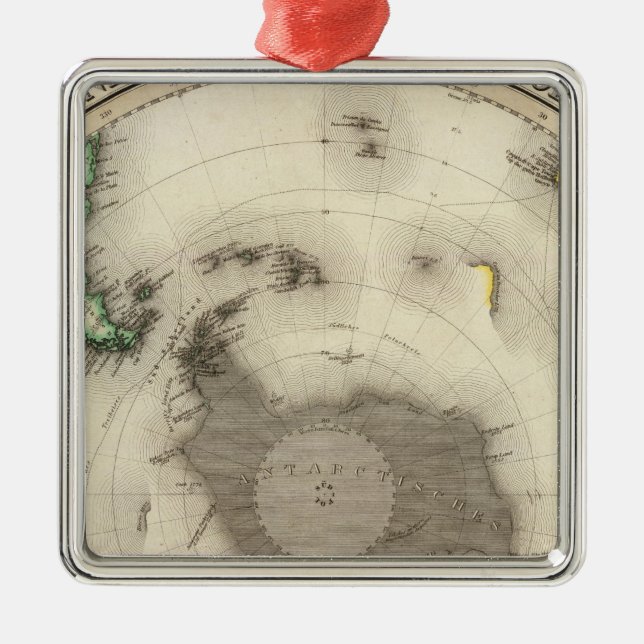 Adorno Metálico La Antártida, hemisferio meridional (Frente)