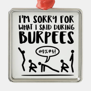 Adorno Metálico La aptitud triste dijo a Burpees