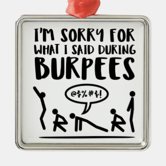 Adorno Metálico La aptitud triste dijo a Burpees