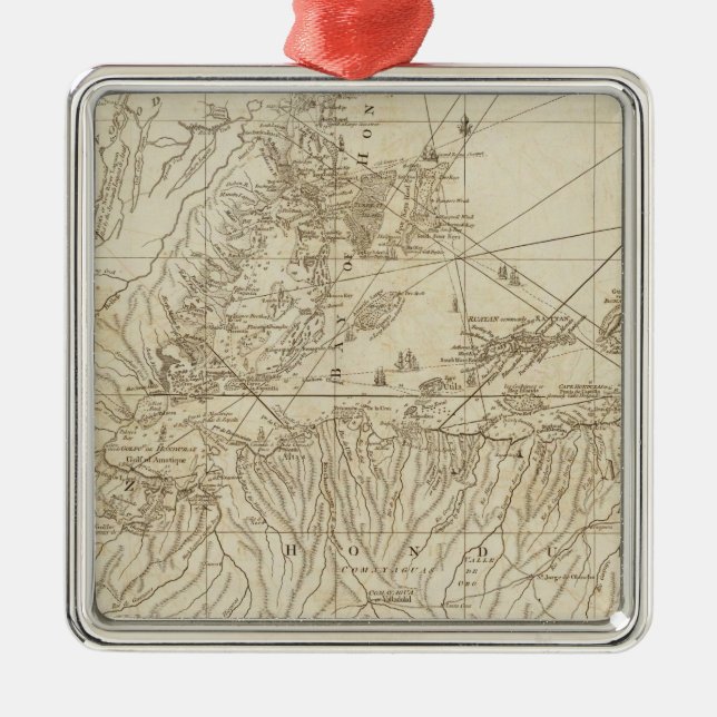 Adorno Metálico La bahía de Honduras (Frente)