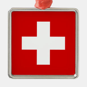 Adorno Metálico La bandera de Suiza