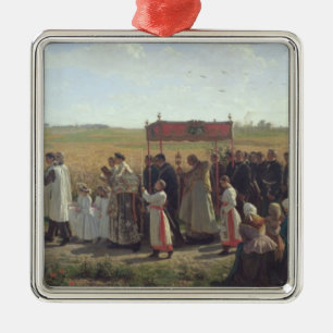 Adorno Metálico La bendición del trigo en el Artois, 1857