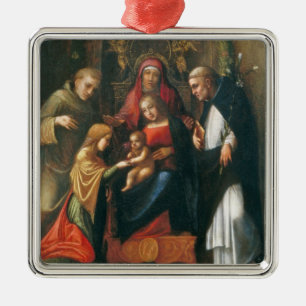 Adorno Metálico La boda mística del santo Catherine