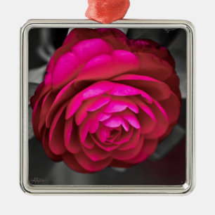 Adorno Metálico La camellia rosada