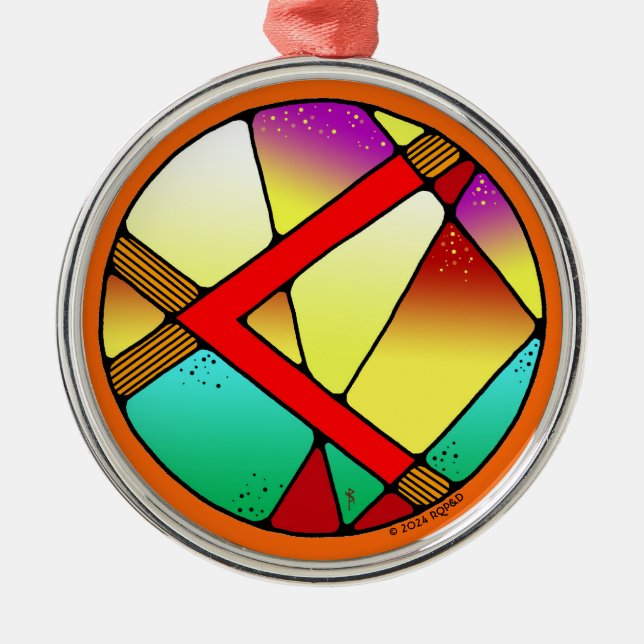 Adorno Metálico La carrera de creatividad del Art Nouveau Kenaz (Frente)