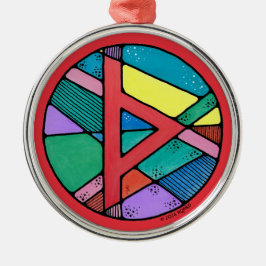 Adorno Metálico La carrera de defensa de Art Nouveau Thurisaz