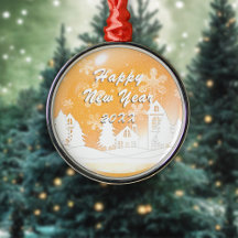 La Casa Blanca de la Nieve dorada Feliz Navidad