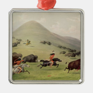 Adorno Metálico La caza del búfalo, c.1832