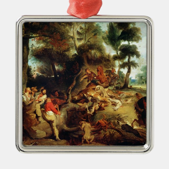 Adorno Metálico La caza del jabalí (Frente)