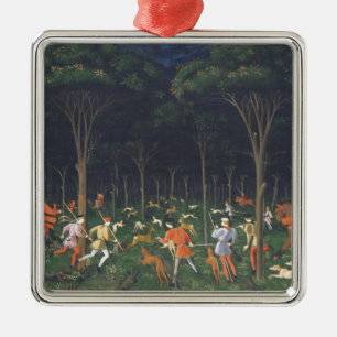 Adorno Metálico La caza en el bosque (por Paolo Uccello)