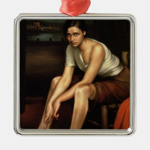 Adorno Metálico La chica joven de fascinación