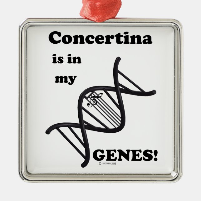 Adorno Metálico La Concertina Está En Mis Genes (Frente)