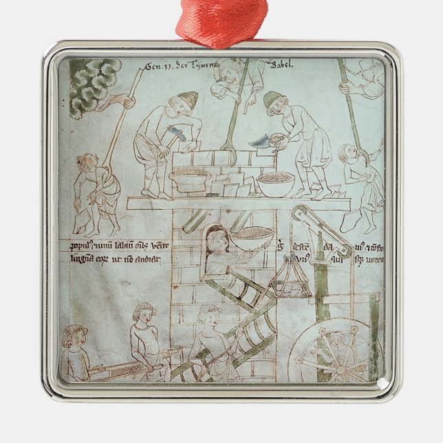 Adorno Metálico La construcción de la torre de Babel (Frente)