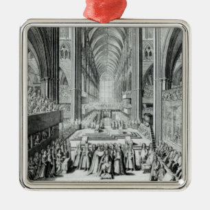 Adorno Metálico La coronación de rey James II c.1685