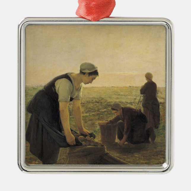 Adorno Metálico La cosecha de la patata (Frente)