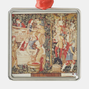 Adorno Metálico La cosecha de la uva, del 'taller sobre los bancos