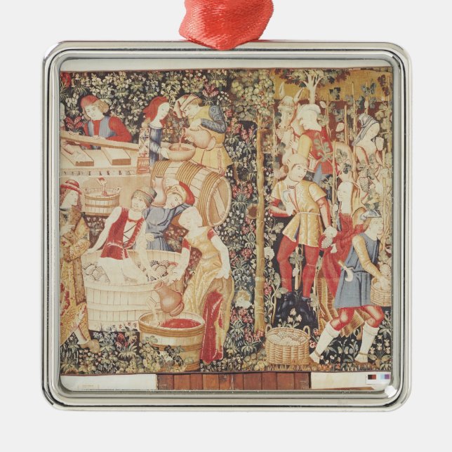 Adorno Metálico La cosecha de la uva, del 'taller sobre los bancos (Frente)