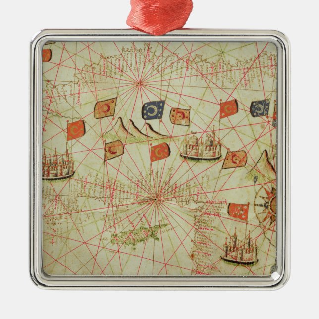 Adorno Metálico La costa de Turquía y de Chipre (Frente)