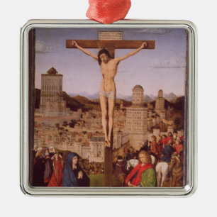 Adorno Metálico La crucifixión (aceite en el panel)