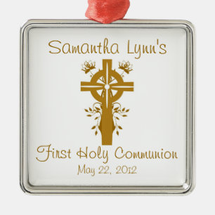 Adorno Metálico La Cruz Dorada es el primer favor de la comunidad 