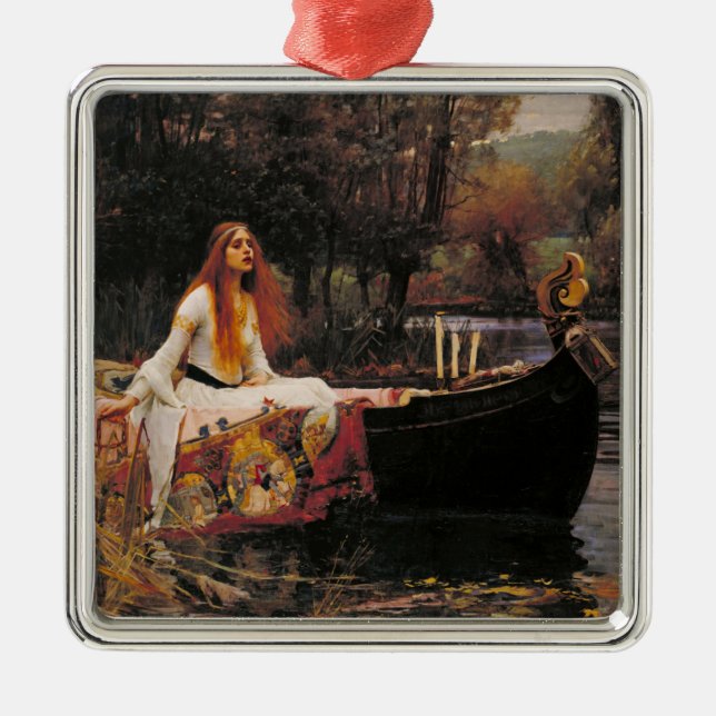 Adorno Metálico La dama de Shalott (Belleza medieval) (Frente)