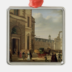 Adorno Metálico La entrada al Musee de Louvre y St.