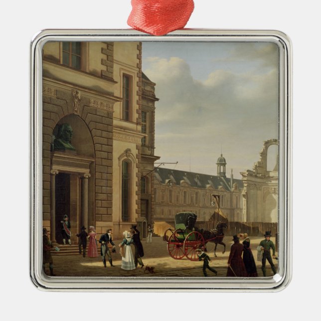 Adorno Metálico La entrada al Musee de Louvre y St. (Frente)