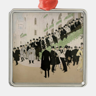 Adorno Metálico La escalera de la gradería cubierta