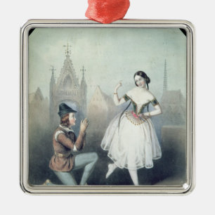 Adorno Metálico La Esmeralda': Carlotta Grisi y Julio Perrot