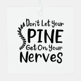 Adorno Metálico La espina dorsal divertida se pone en su quiroprác