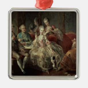 Adorno Metálico La familia de Penthievre o la taza de chocolate