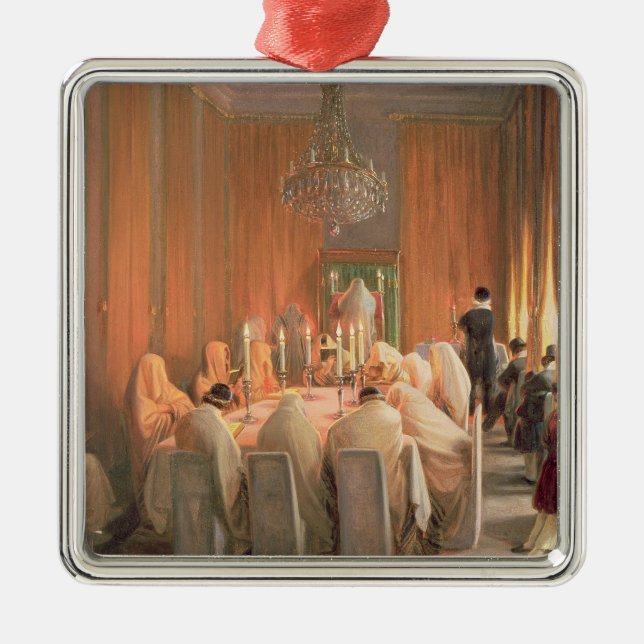 Adorno Metálico La familia de Rothschild en el rezo (Frente)