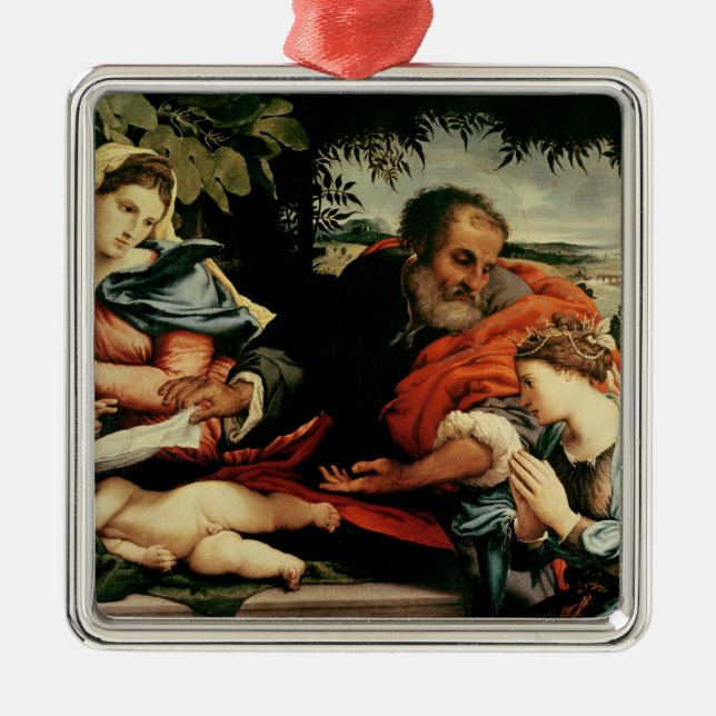 Adorno Metálico La familia santa con St. Catherine de (Frente)