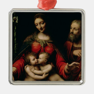 Adorno Metálico La familia santa con St. John infantil