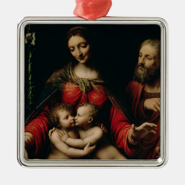 Adorno Metálico La familia santa con St. John infantil (Frente)