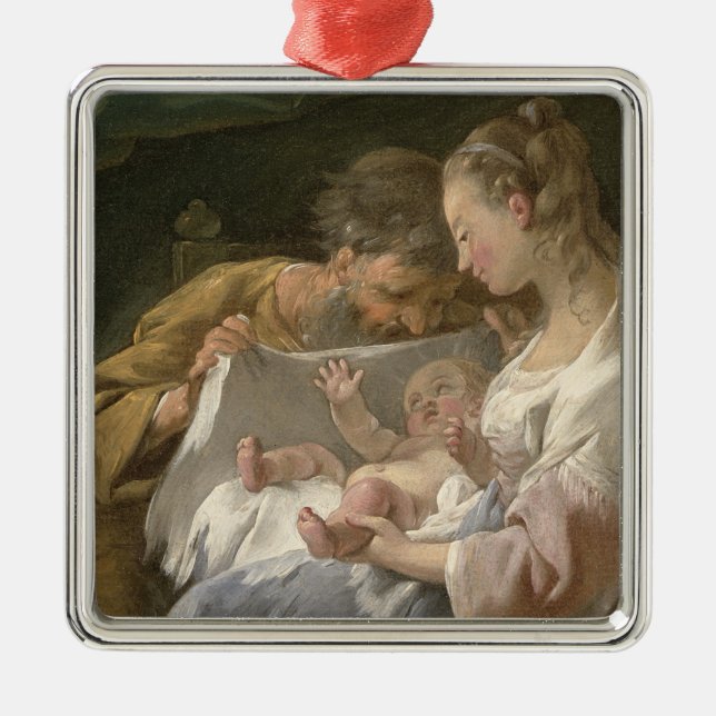 Adorno Metálico La familia santa, siglo XVIII (Frente)