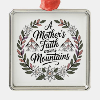 Adorno Metálico La fe de una madre mueve montañas