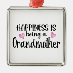 Adorno Metálico La felicidad es ser una abuela Revelación del emba