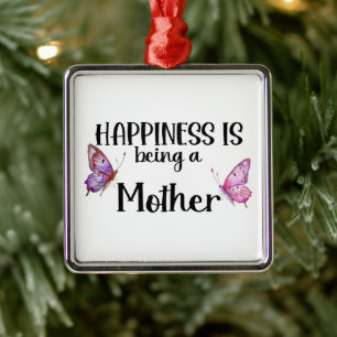 Adorno Metálico La felicidad es ser una madre mariposa regalo para