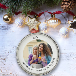 Adorno Metálico La felicidad es tenerte como mi amigo.