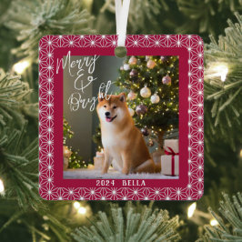 Adorno Metálico La festividad de Shiba | Patrón japonés de kimono 