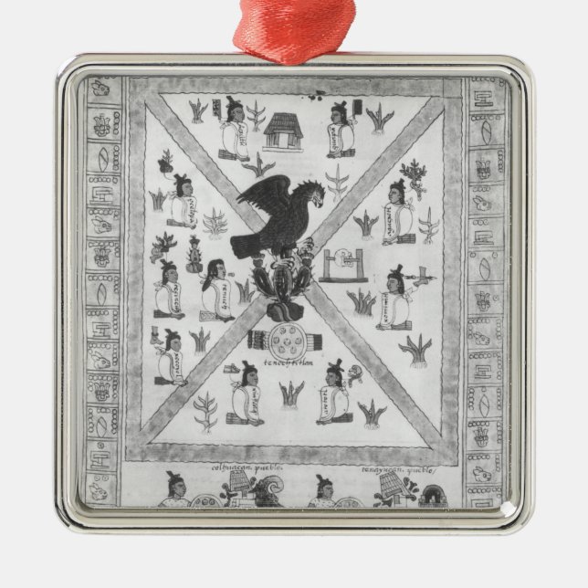 Adorno Metálico La fundación de Tenochtitlan (Frente)