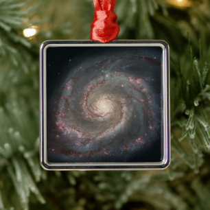 Adorno Metálico La galaxia del Remolino M51 y su compañera en el e