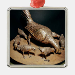 Adorno Metálico La gallina de oro y sus polluelos