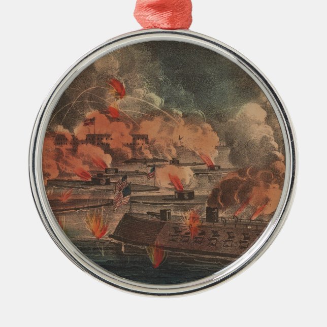 Adorno Metálico La Gran Lucha En Charleston En La Guerra Civil De  (Frente)