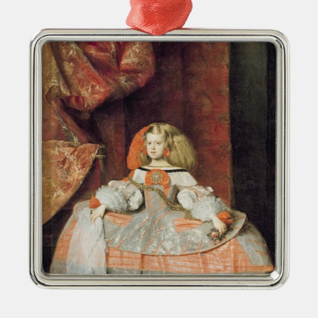 Adorno Metálico La infanta Maria Marguerita en rosa (Frente)