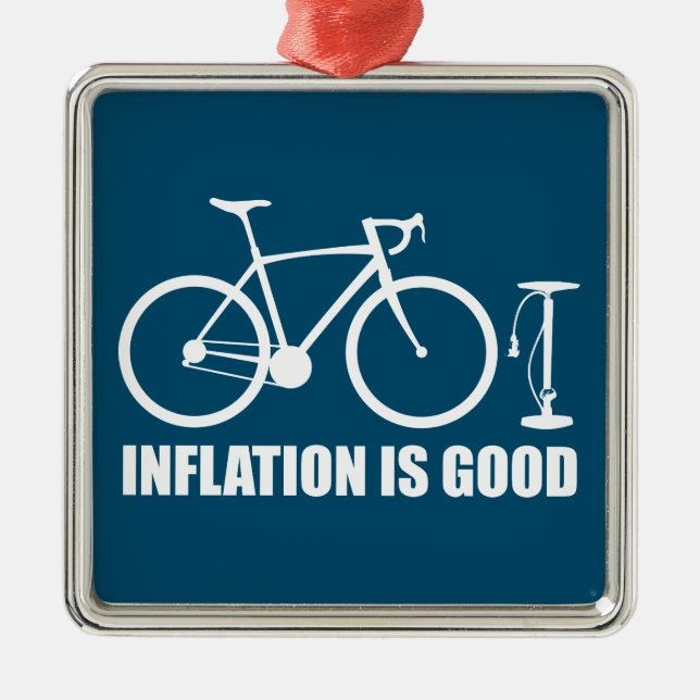 Adorno Metálico La Inflación Es Buena Bicicleta (Frente)