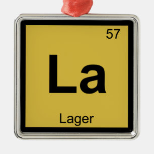Adorno Metálico La - Lager Beer Chemistry Periodic Table Symbol