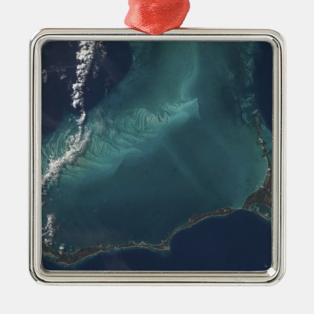 Adorno Metálico La larga y estrecha isla Eleuthra de las Bahamas (Frente)